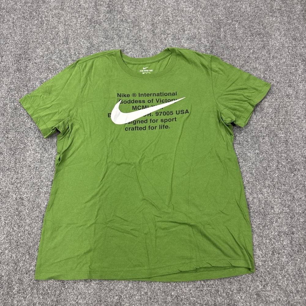 Nike Shirt Mens XL Green Goddess Of Victory Graphic The Nike Tee Tagless
